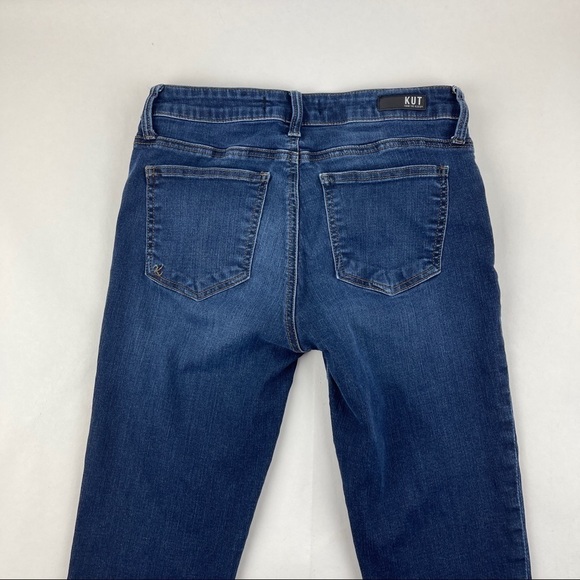 Kut From The Kloth Jeans Womens 2 Blue Denim Rough Hem - Picture 8 of 9